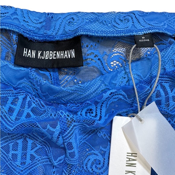 $290 Han Kjobenhavn Women's Blue See Through Bike Shorts Size M - Picture 3 of 8
